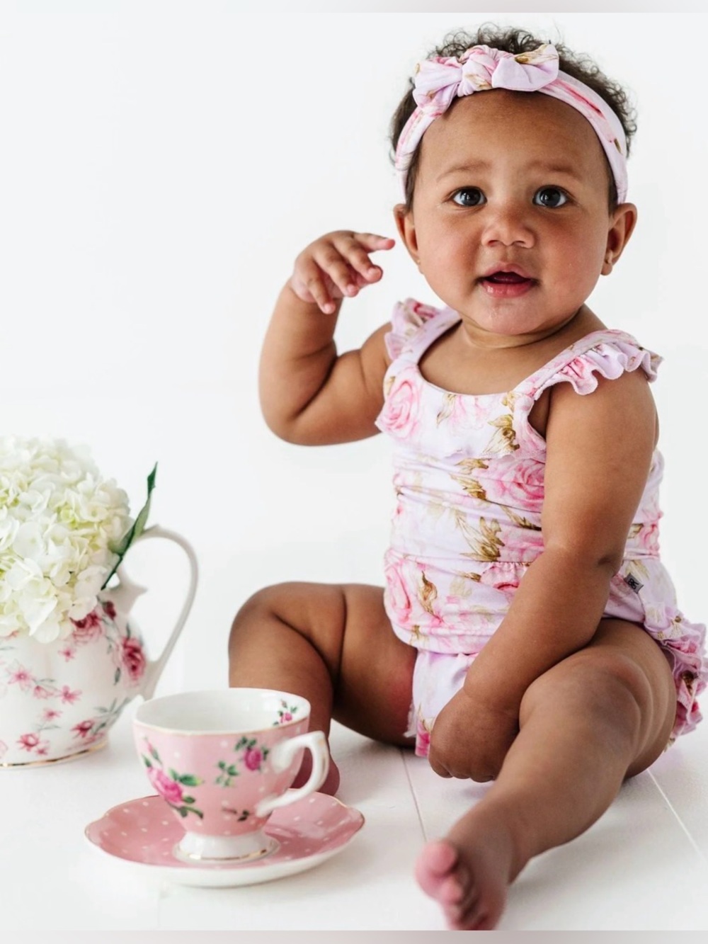 Rosey Moments bubble Romper